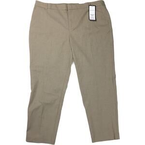 Charter Club Slim Leg Ankle Dress Pants Tan Women's 18 Plus Size Work Casual NEW